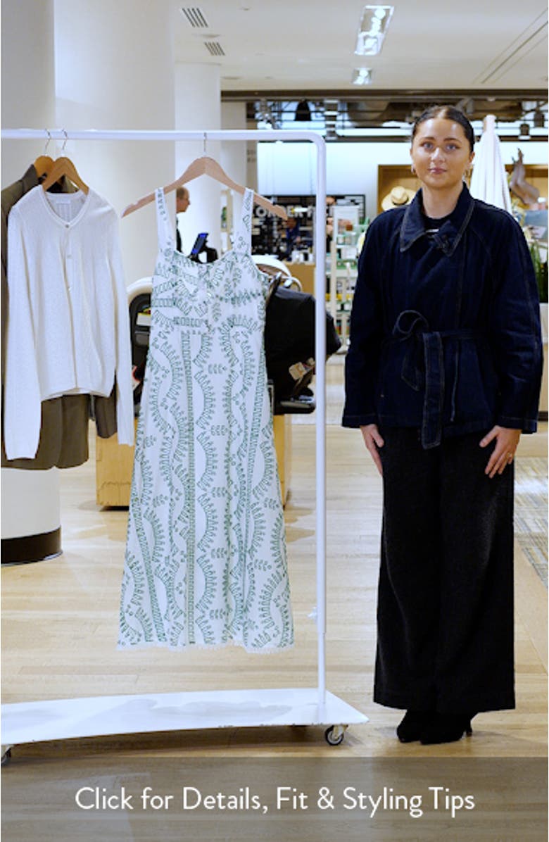 Embroidered Detail Midi Dress, sales video thumbnail