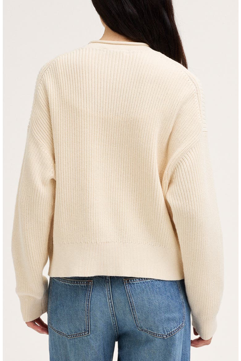 The Arden Crewneck Cotton Sweater, Alternate, color, CANVAS