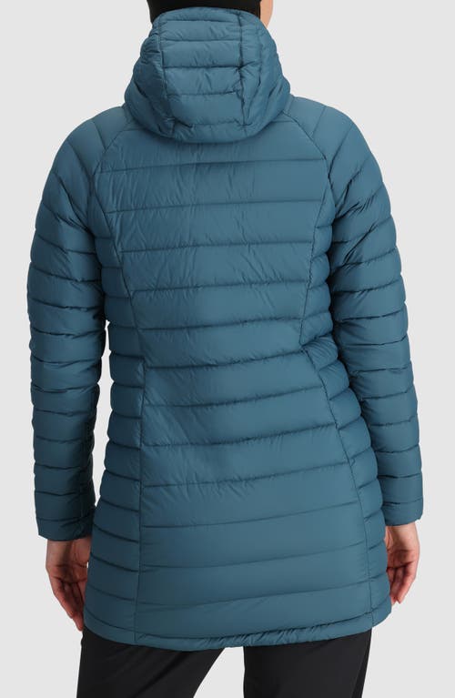 Outdoor Research Transcendent Water Resistant 800 Fill Power Down Coat In Blue
