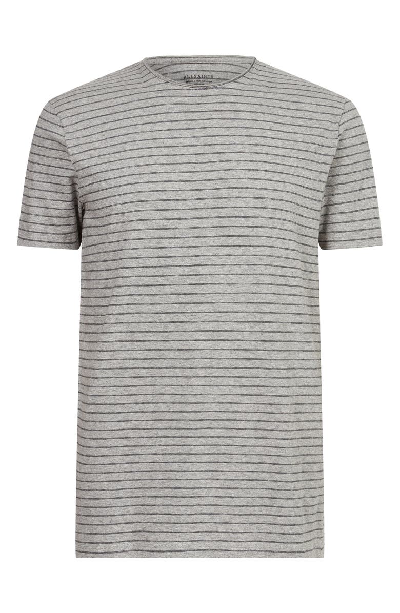 AllSaints Figure Stripe Stretch Organic Cotton T-Shirt, Alternate, color, 