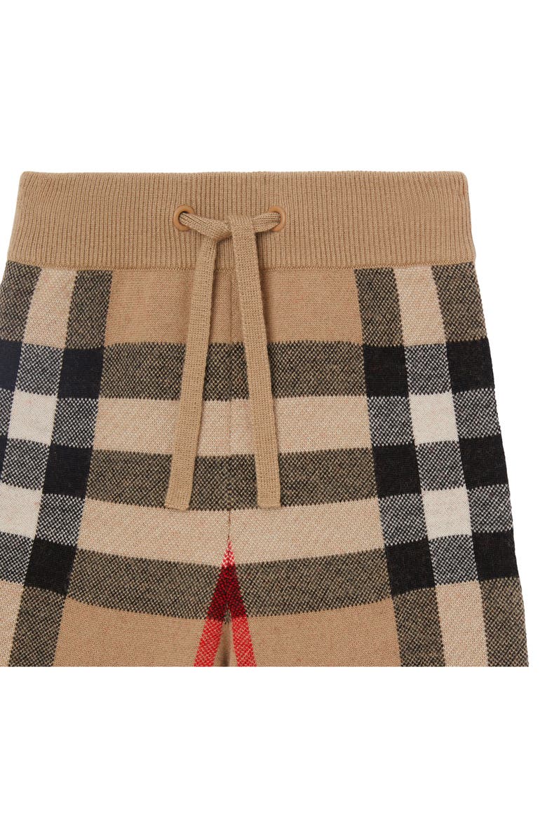 Burberry Kids' Gerard Archive Check Wool & Cashmere Blend Joggers, Alternate, color, 
