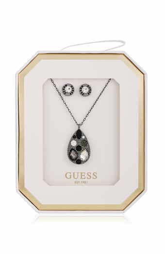 GUESS Pendant Necklace & Stud Earrings Set