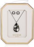 GUESS Pendant Necklace & Stud Earrings Set