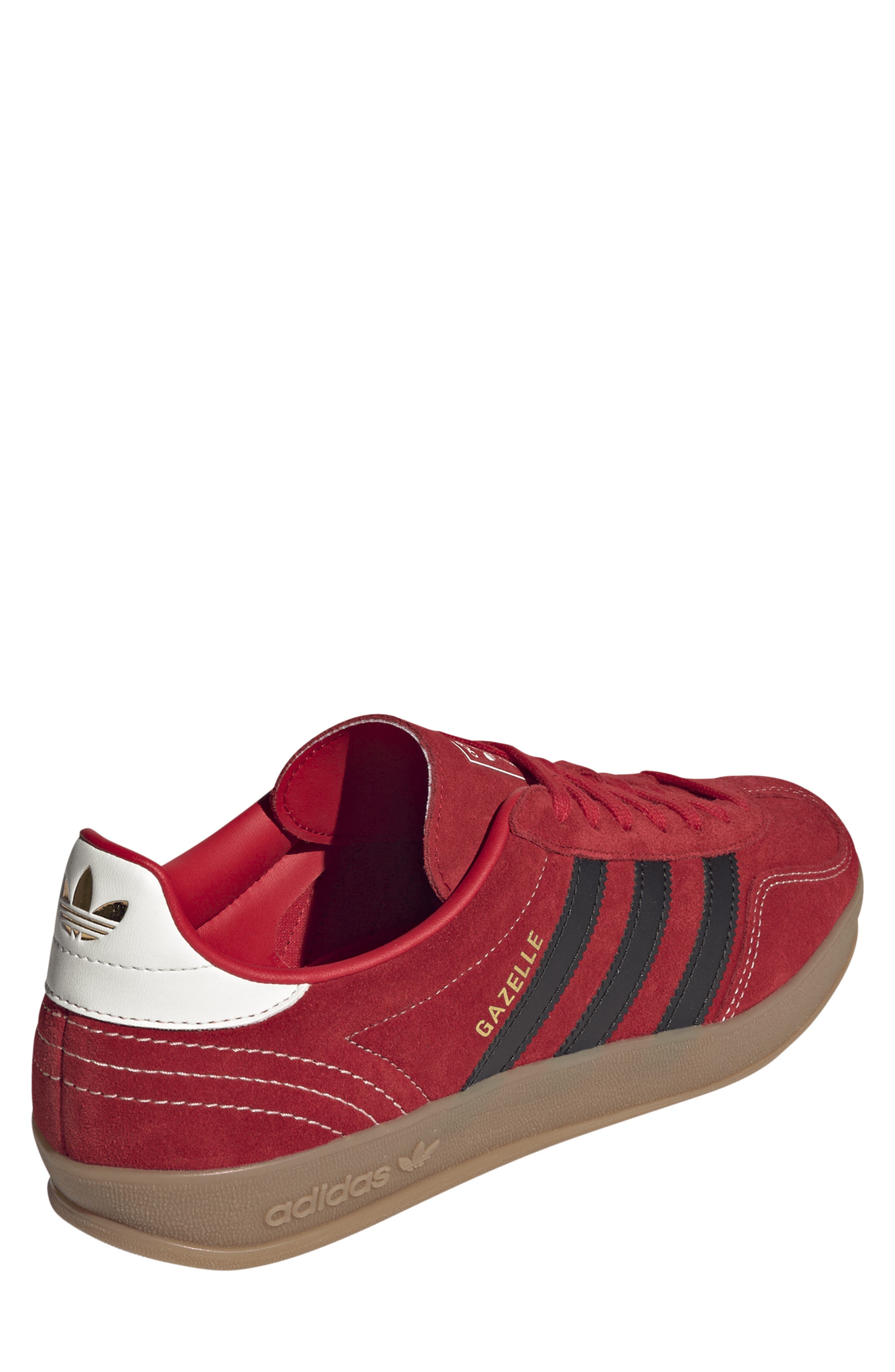Gazelle Indoor Sneaker, Alternate, color, BETTER SCARLET/ BLACK/ GUM
