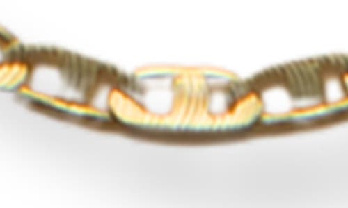 Argento Vivo Sterling Silver Flat Cable Chain Necklace In Gold