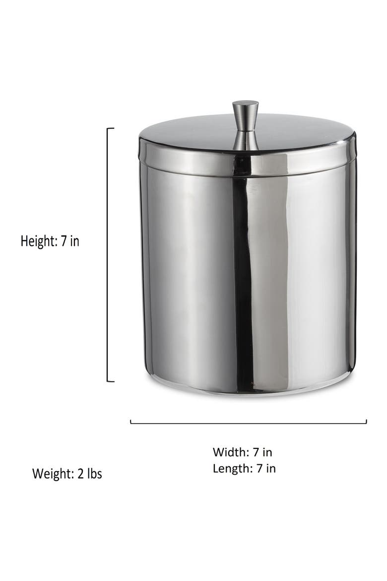 Deco Bar Ice Bucket, Alternate, color, SILVER