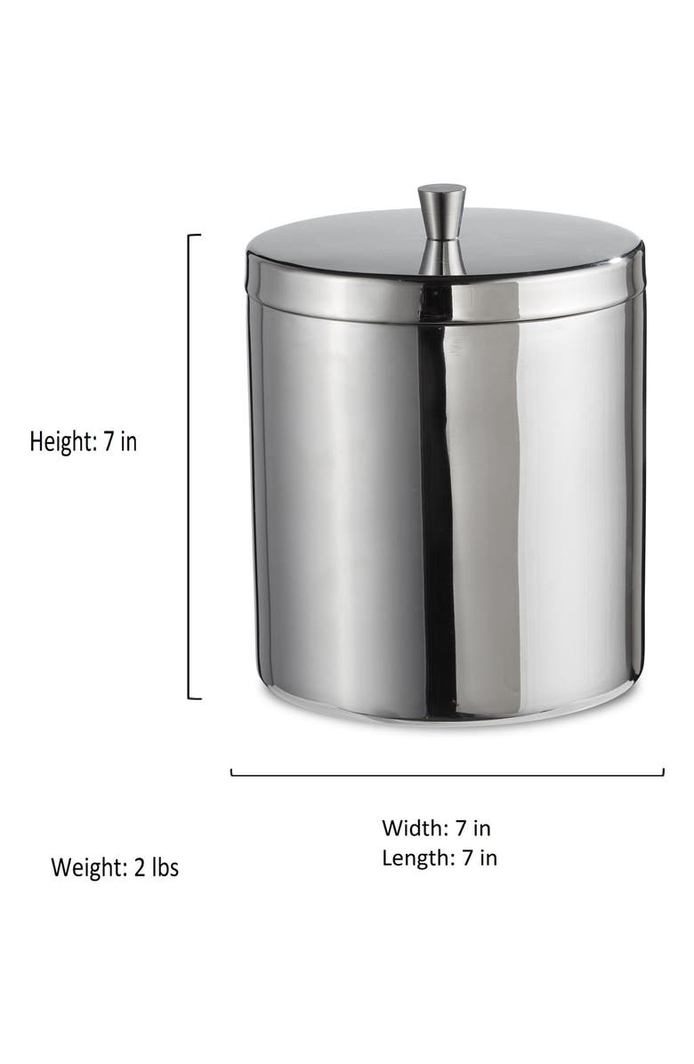 ROSELLI TRADING COMPANY Deco Bar Ice Bucket, Alternate, color, Silver