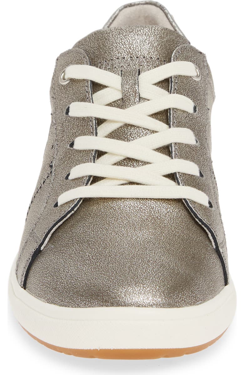 Josef Seibel Caren 01 Sneaker, Alternate, color, Platin Metallic Leather