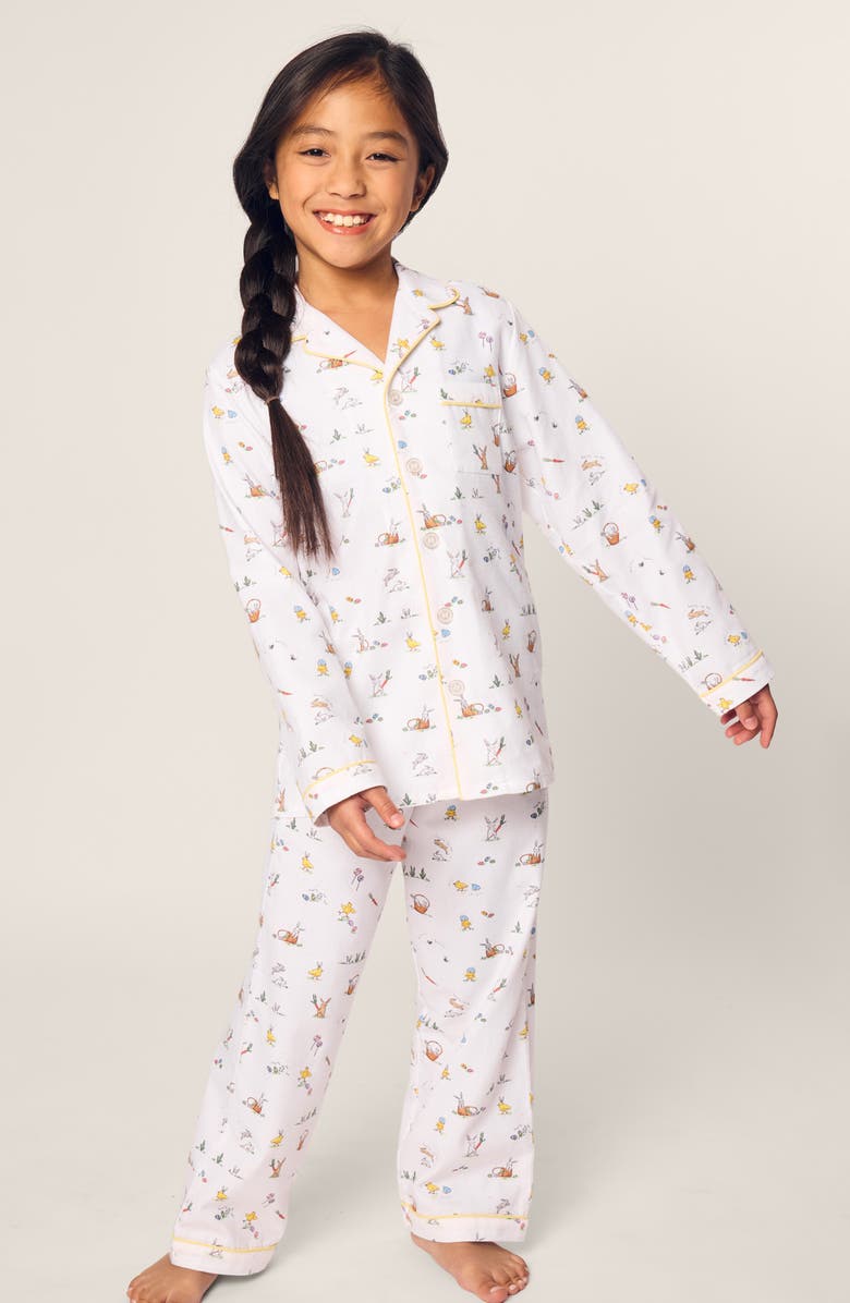 Petite Plume Kids' Easter Print Cotton Blend Twill Two-Piece Pajamas, Alternate, color, 