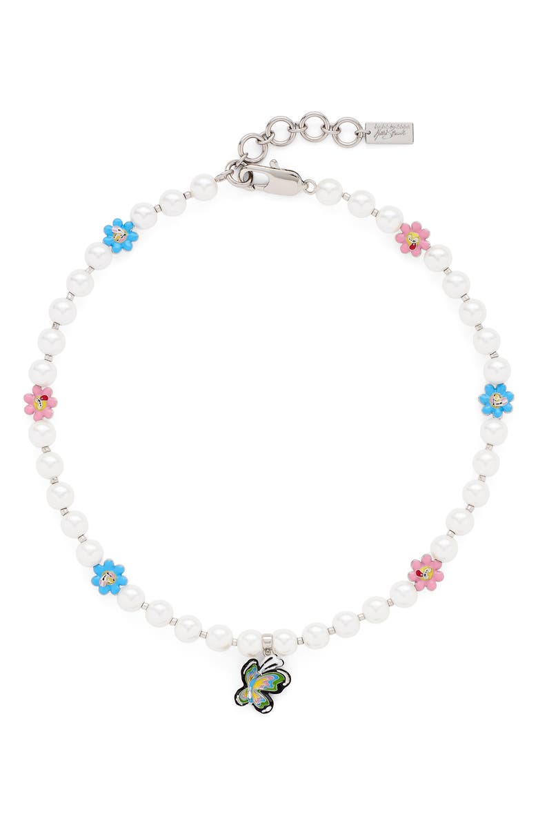Marc Jacobs Garden Faux Pearl Station Bracelet, Main, color, 