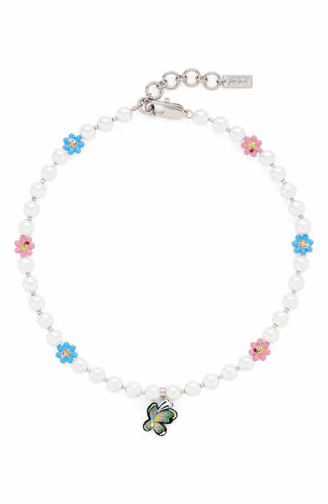 Marc Jacobs Garden Faux Pearl Station Necklace