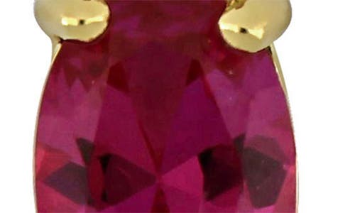 Delmar Created Ruby & Star Drop Earrings In Red