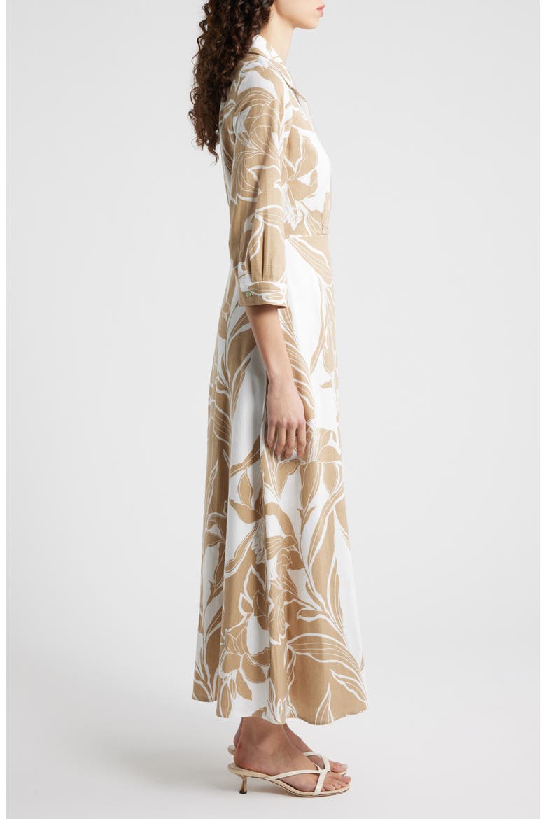 Floral Faux Wrap Maxi Dress, Alternate, color, NOMAD