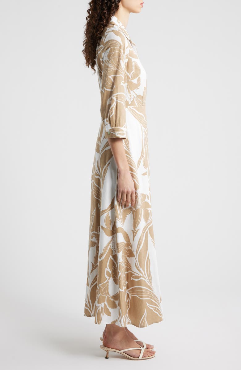 CeCe Floral Faux Wrap Maxi Dress, Alternate, color, Nomad