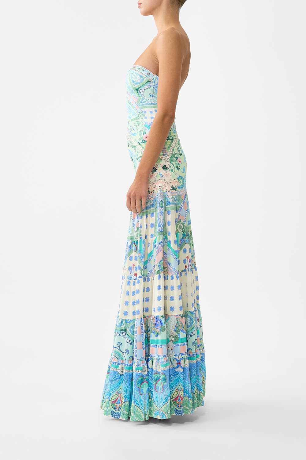 Jersey Spliced Tiered Skirt - image 2