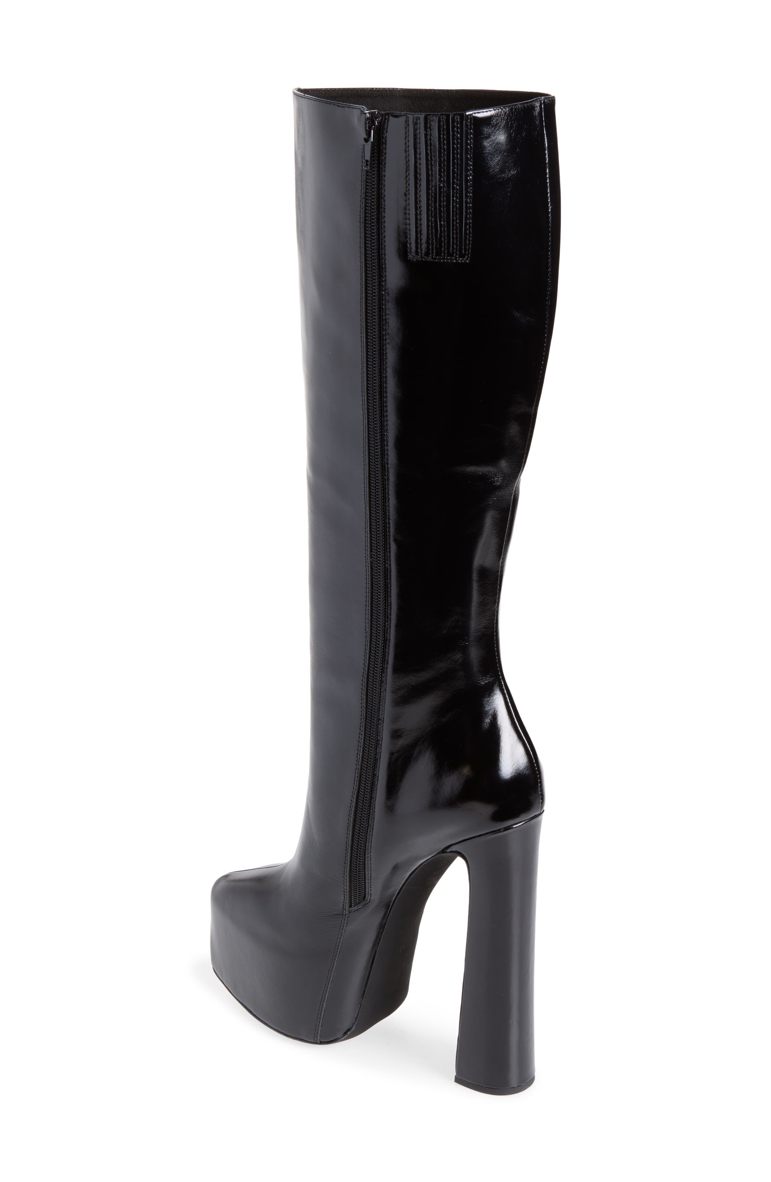 Unleashed Platform Knee High Boot, Alternate, color, BLACK