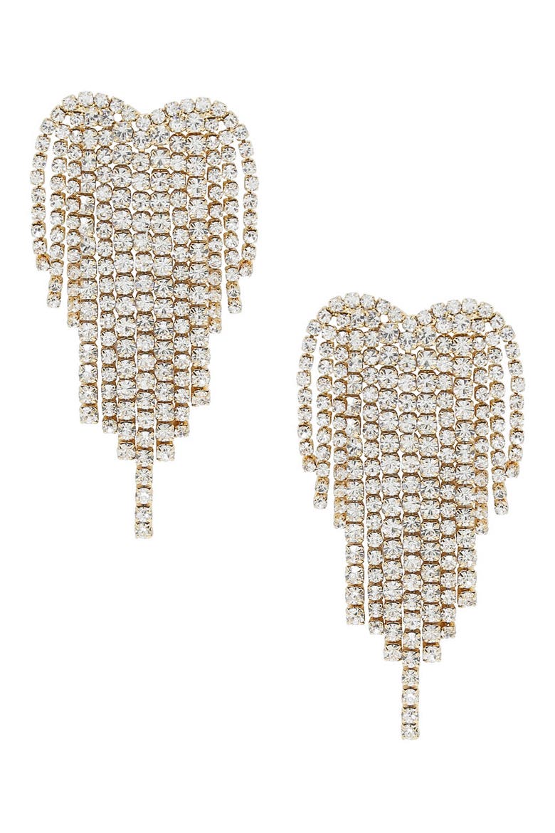 Crystal Chandelier Earrings, Main, color, GOLD