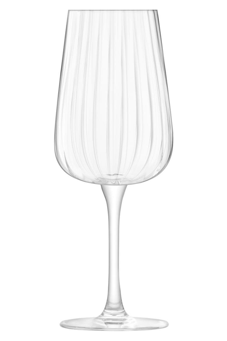 Arc Flow Set of 4 Flute Glasses, Main, color, CLEAR