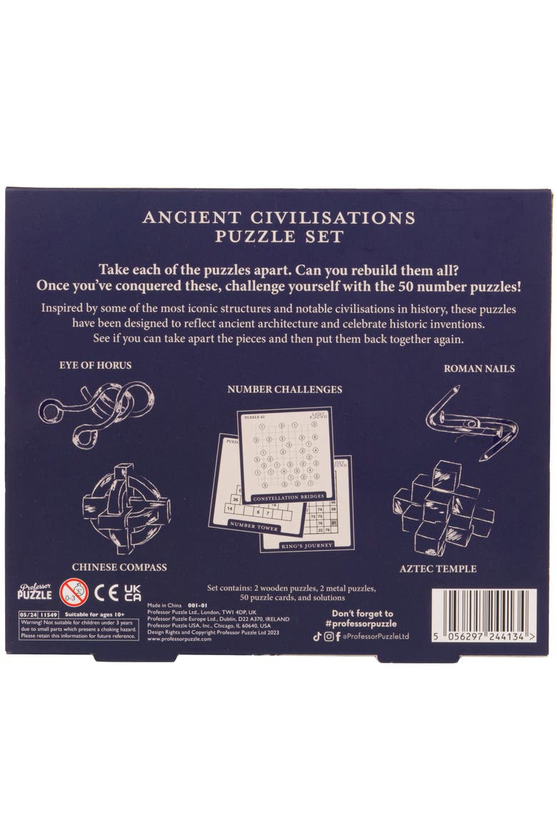 Ancient Civilizations Five, Puzzle Set, 3D Handheld Brainteaser, Alternate, color, Multicolored