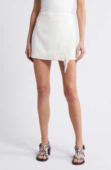 A.L.C. Kelley Linen Blend Wrap Miniskirt