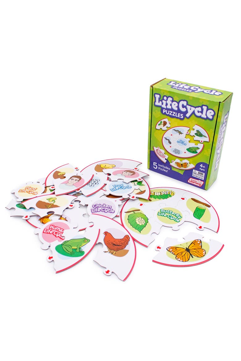 Life Cycle Science Learning Puzzles, Alternate, color, Multicolored