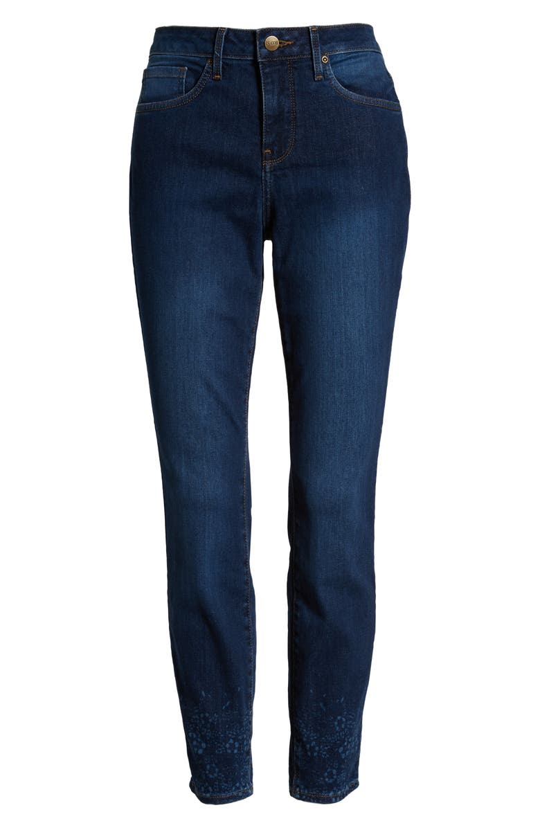 NYDJ Ami Floral Detail Skinny Ankle Jeans, Alternate, color,