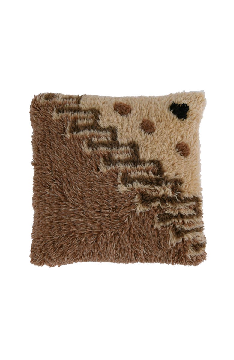 Storied Home New Zealand Wool Tufted Pillow, Main, color, Brown