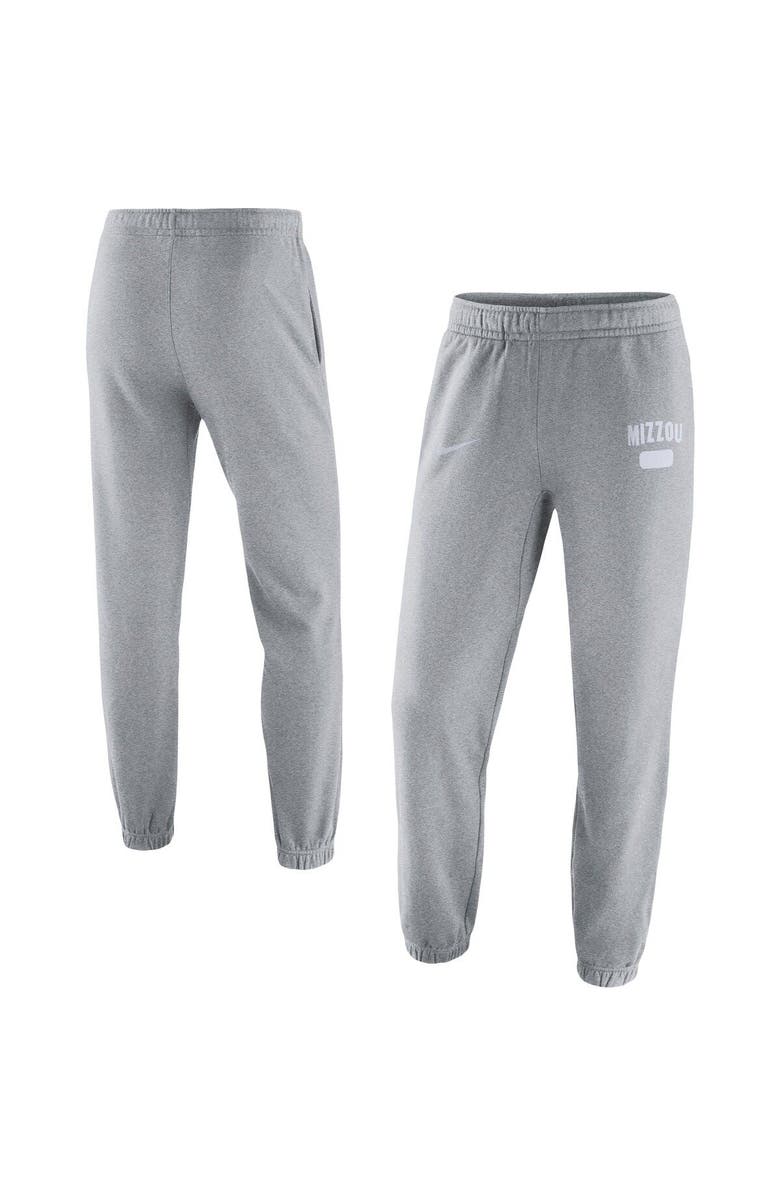 Nike Men's Nike Heathered Gray Missouri Tigers Saturday Fleece Pants, Main, color, 
