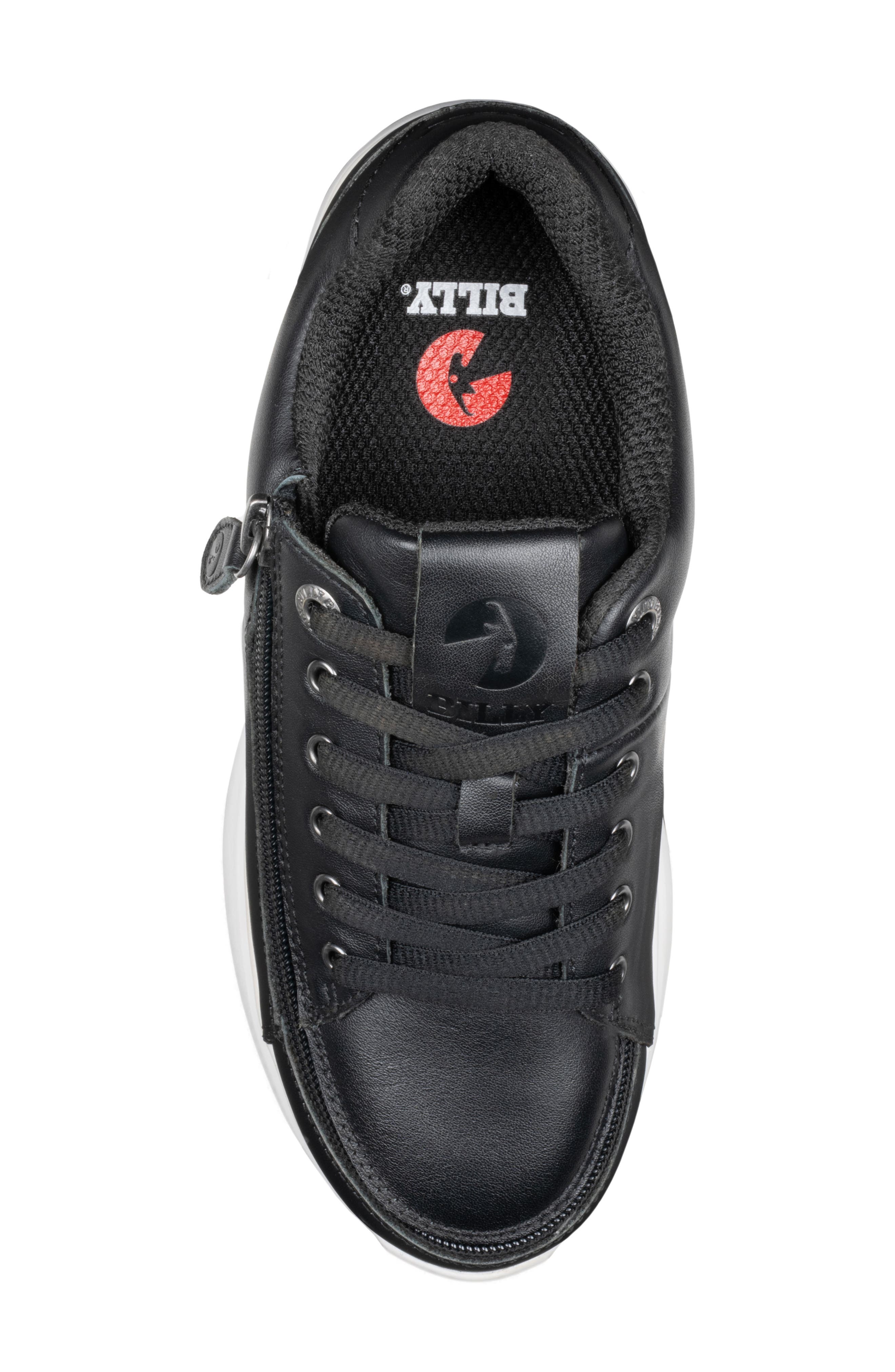 BILLY Footwear Comfort Plush Zip Around Sneaker, Alternate, color, Black Leather