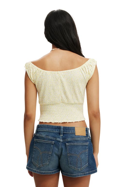 COTTON ON COTTON ON CHLOE SHIRRED SHORT SLEEVE TOP 