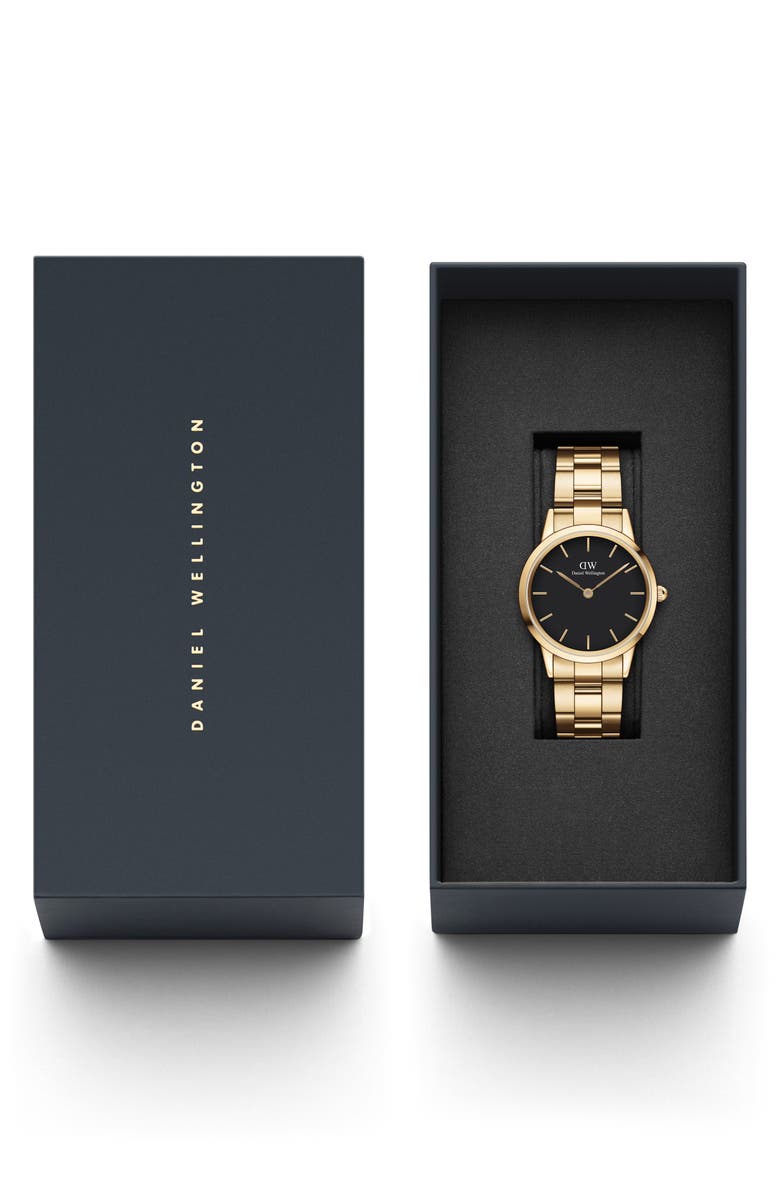 Daniel Wellington Iconic Link Bracelet Watch, 32mm, Alternate, color, Gold