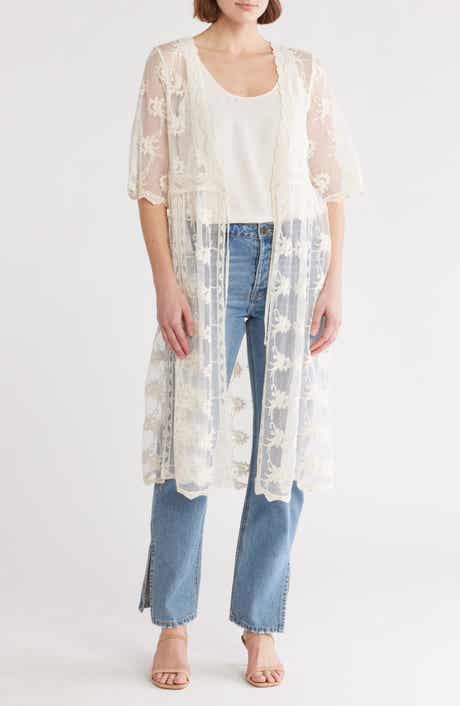 Forgotten Grace Embroidered Mesh Duster
