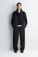 COS Double-Faced Wool Mock-Neck Jacket