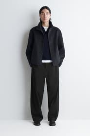 COS Double-Faced Wool Mock-Neck Jacket
