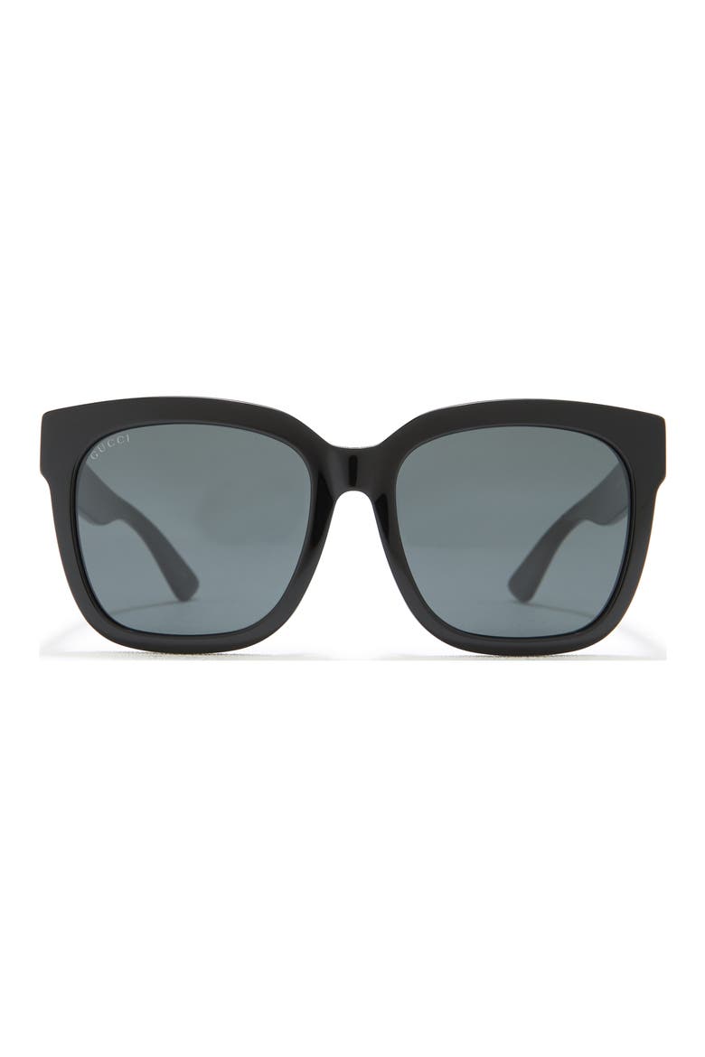 54mm Square Sunglasses, Main, color, BLACK BLACK GREY