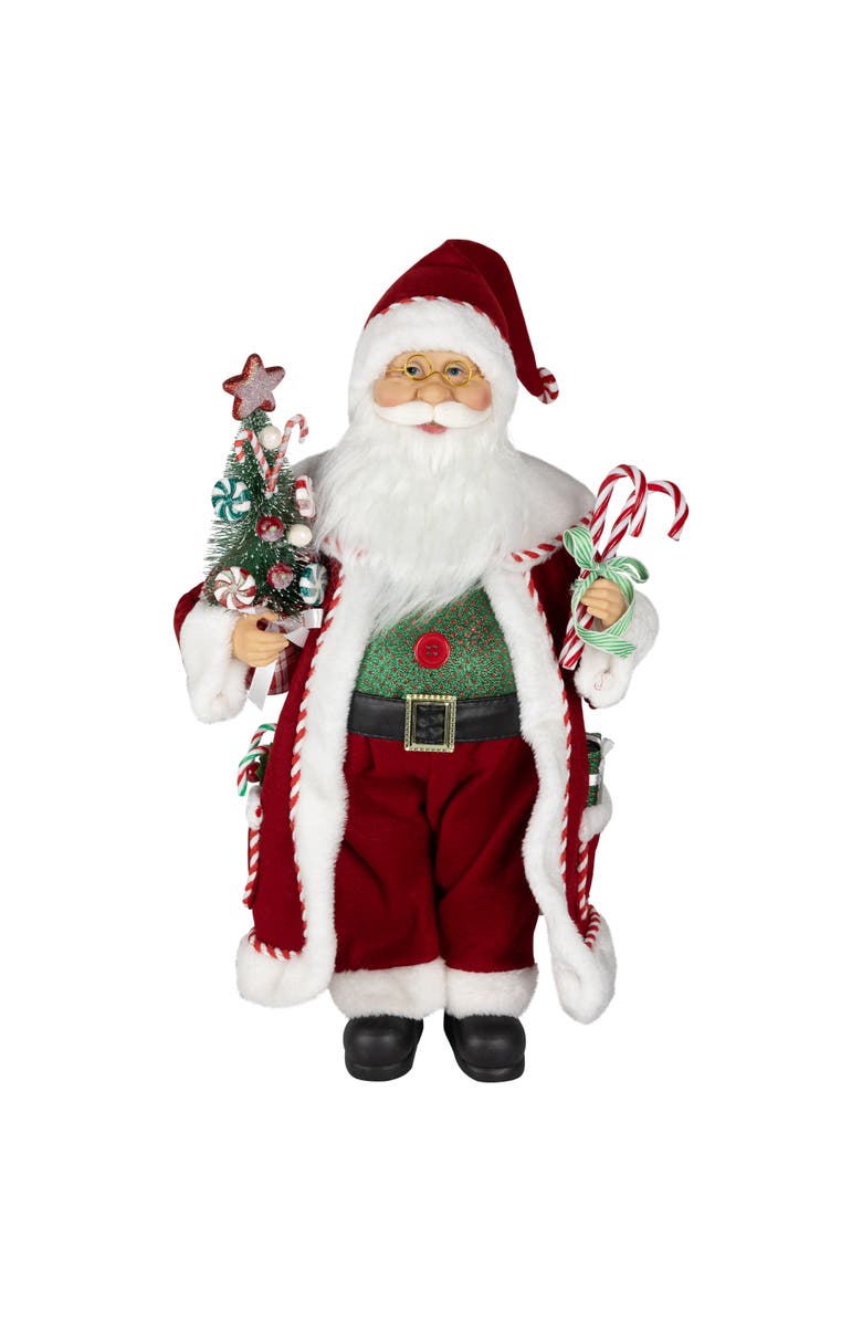 Northlight Candy Cane Santa Claus Christmas Figure - 18" - Red and White, Main, color, 