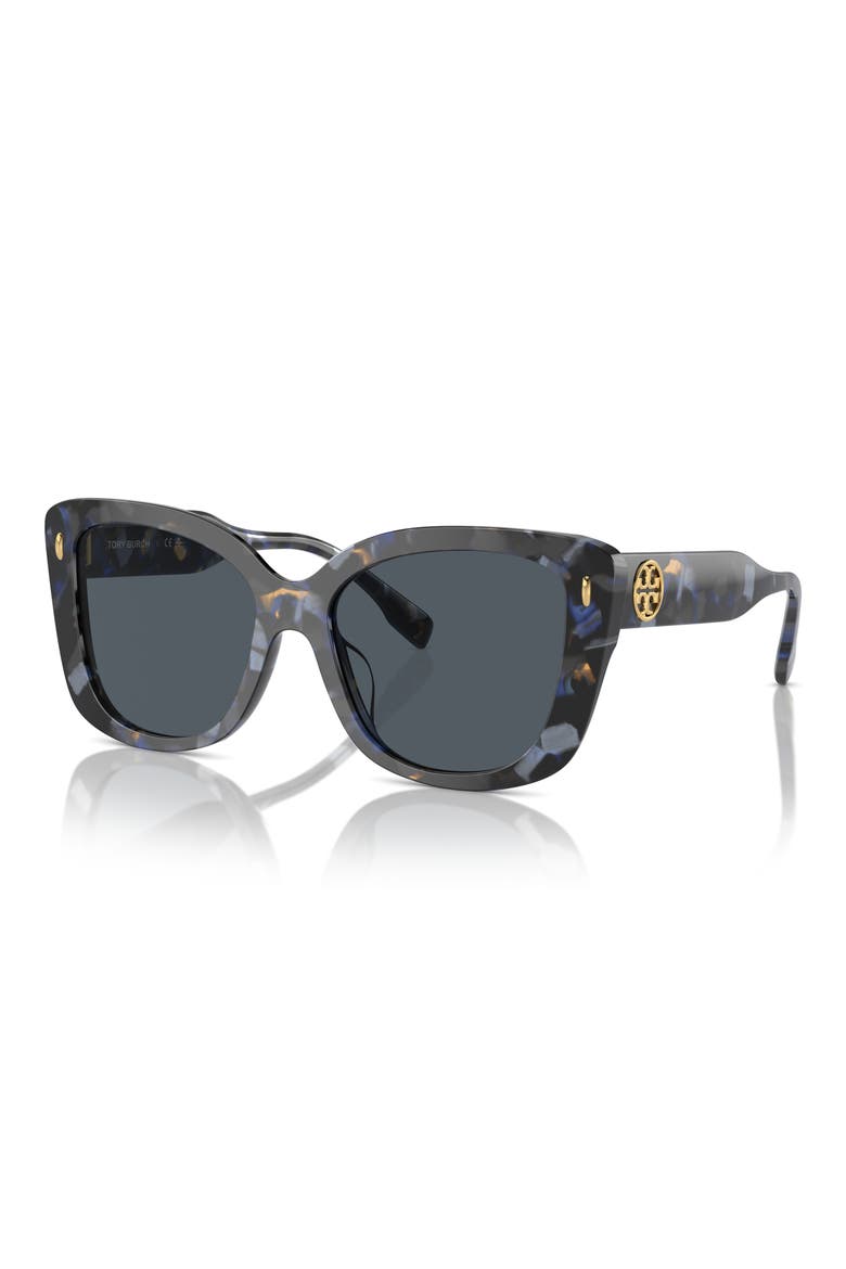 54mm Butterfly Sunglasses, Alternate, color, DARK GREY