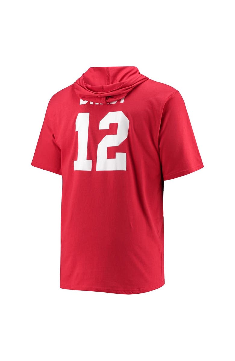FANATICS Men's Fanatics Branded Tom Brady Red Tampa Bay Buccaneers Big & Tall Player Name & Number Hoodie T-Shirt, Alternate, color, 