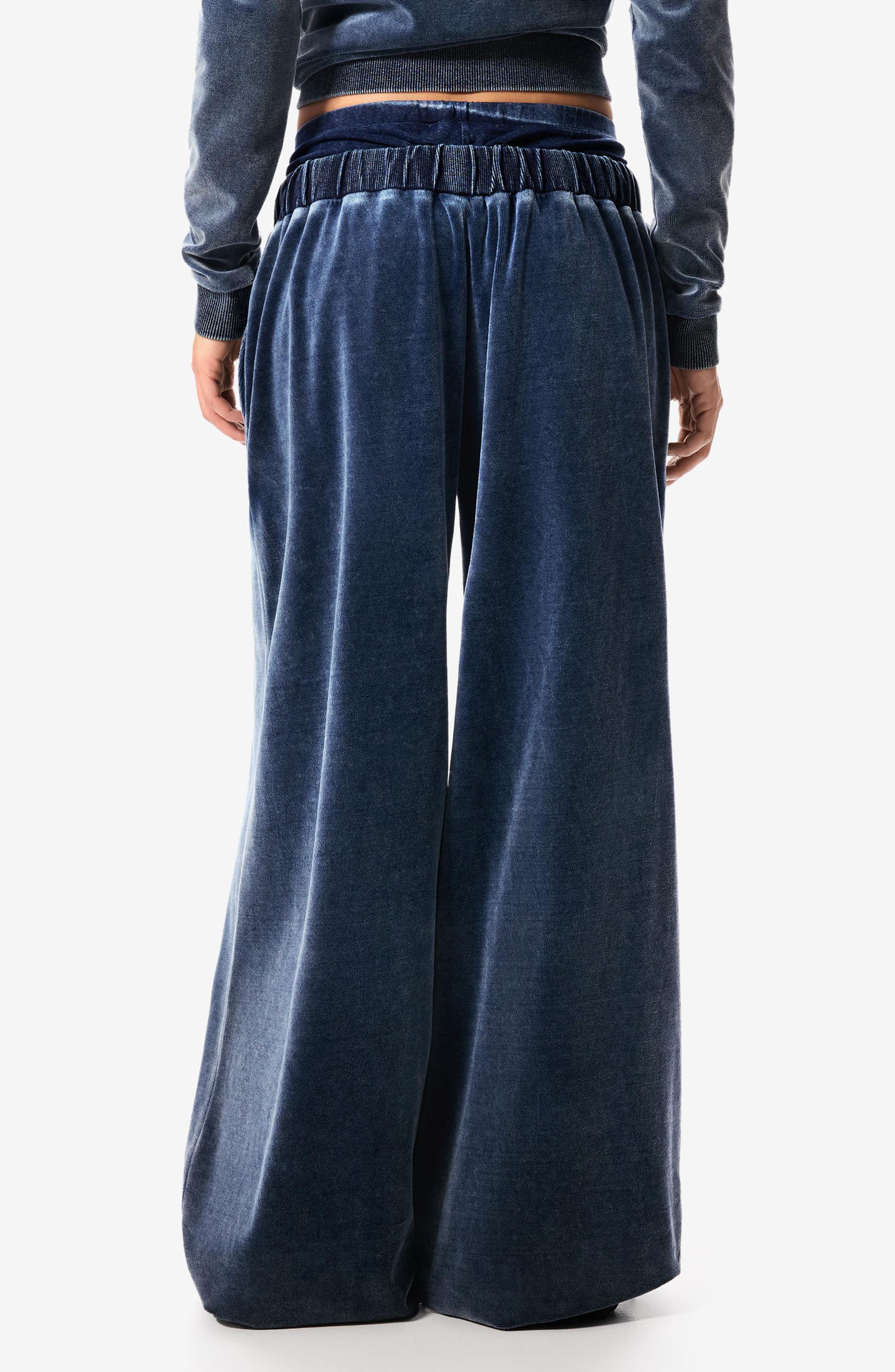 Cotton Blend Velour Drawstring Pants - image 2
