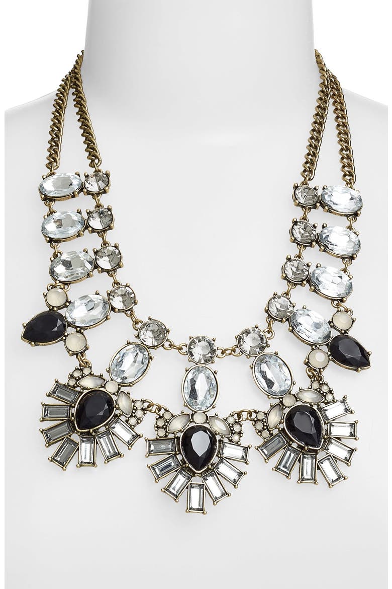 'Drama' Mixed Stone Statement Necklace (Nordstrom Exclusive), Alternate, color, BLACK MULTI/ BRASS
