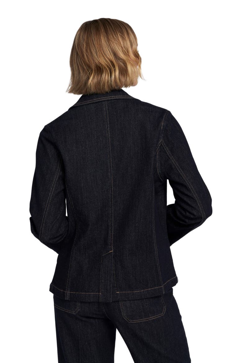 Denim Blazer Jacket, Alternate, color, Indigo