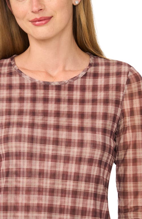 Ted Baker Long Sleeve Mesh Top In Pattern