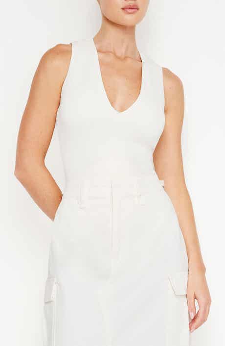 Good American Sculpting Deep V Tank Bodysuit