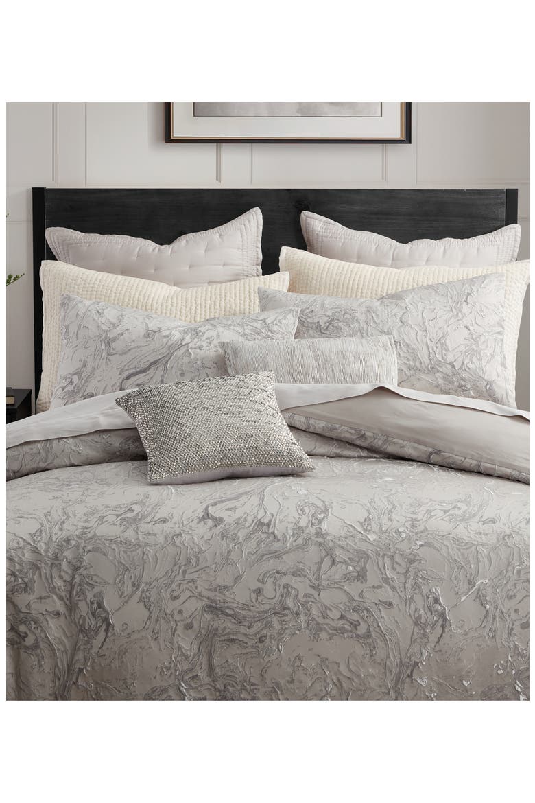 Liquid Marble Duvet Cover, Alternate, color, PLATINUM
