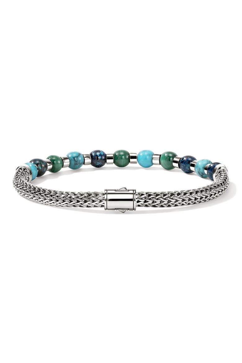 Beaded Chain Bracelet, Alternate, color, TURQUOISE