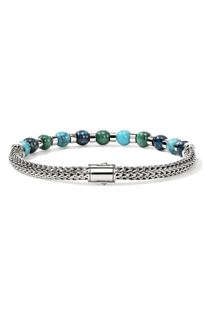 John Hardy BEADED BRACELET STERLING SILV, Alternate, color, Turquoise