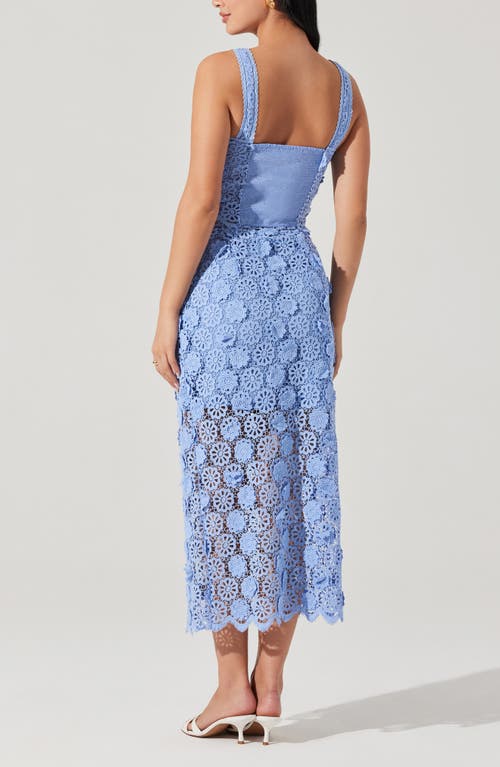 Astr The Label Jonae Floral Appliqué Midi Skirt