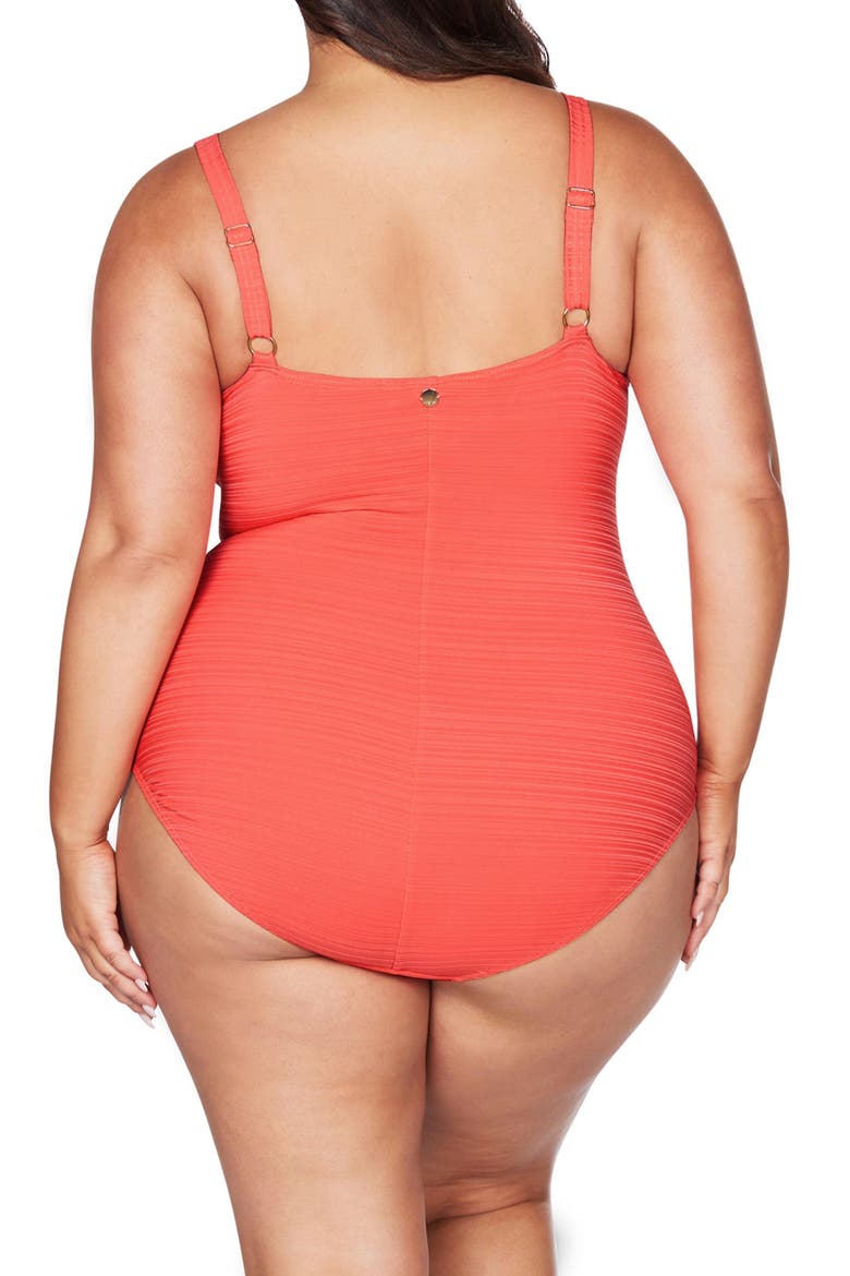 Aria Botticelli C-, D- & DD-Cup One-Piece Swimsuit, Alternate, color, CORAL
