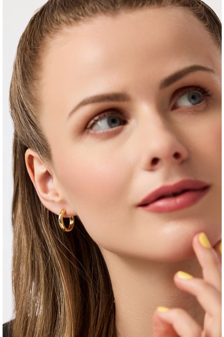 Guilia Medium Hoop Earrings, Alternate, color, GOLD
