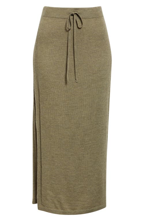 Diotima Brompton Cashmere Skirt In Bay Leaf